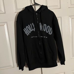 Vintage Hollywood California Zip Up Hoodie